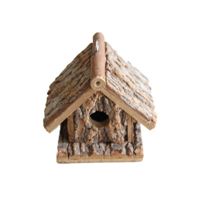 Maison d'oiseaux en bois imprimée sur écran de soie, artisanale et écologique