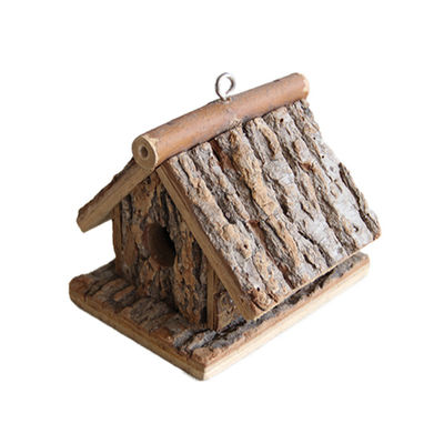 Maison d'oiseaux en bois imprimée sur écran de soie, artisanale et écologique