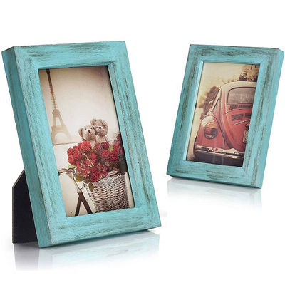 Décoration de la maison rustique Plaque d'art mural en bois Signe avec cadre photo et impression brûlée