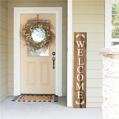 Vente populaire de bois de sapin Mariage à domicile Cadre de panneau de bienvenue Europe naturelle/brun/blanc