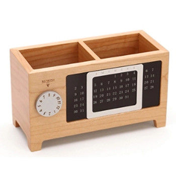 17X7.2X9.6cm Porteur de stylo en bois Boîte de calendrier de l'avent Gardez vos fournitures scolaires organisées