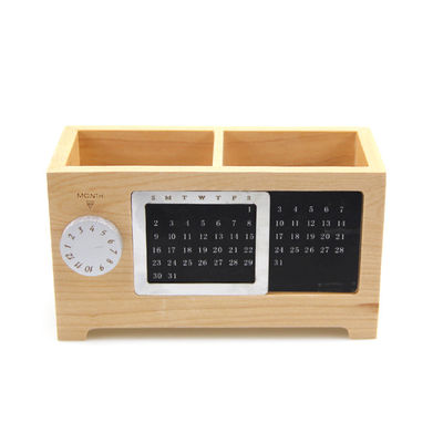 17X7.2X9.6cm Porteur de stylo en bois Boîte de calendrier de l'avent Gardez vos fournitures scolaires organisées