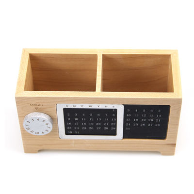17X7.2X9.6cm Porteur de stylo en bois Boîte de calendrier de l'avent Gardez vos fournitures scolaires organisées