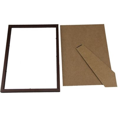 Cadre photo en bois massif de couleur personnalisée avec cadre intérieur amovible et vrai verre