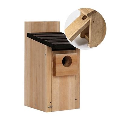 Nature Maison d'oiseaux en bois pour l'extérieur bricolage Boîte de nid d'oiseau bleu suspendu à l'arbre Maison d'oiseaux en bois