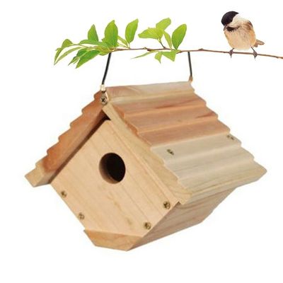 Maison entièrement assemblée Kit de maison d'oiseau en bois pour la maison traditionnelle Wren Type de cage en bois