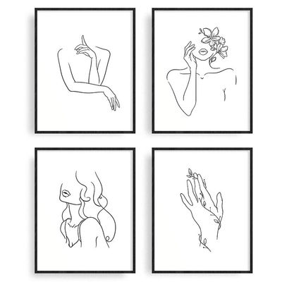 Art murale de plantes végétales vertes de 4/6 plantes décorations murales en bois 8 "x10" en fer