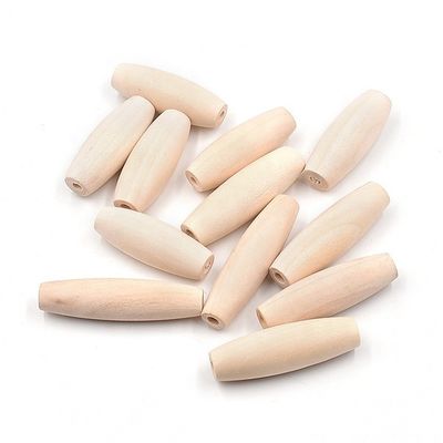 Perles de bois rondes en vrac de 20 mm, idéales pour les cadeaux et les colliers en couleur naturelle