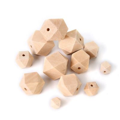 Perles de bois rondes en vrac de 20 mm, idéales pour les cadeaux et les colliers en couleur naturelle