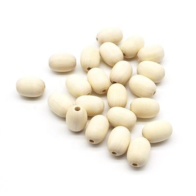 Ecologique Octogone biologique Pine Beech Bois de bois Perles de bois Couleur naturelle Dia 4-40mm