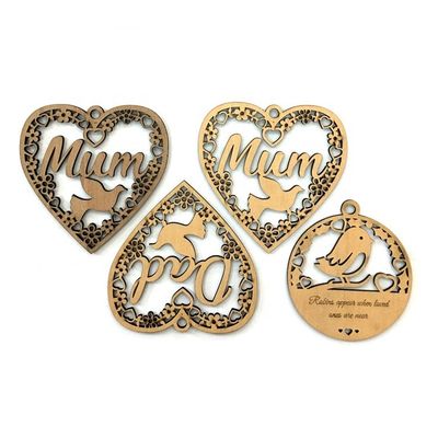 Produits de décoration de Noël en forme d'animal Ornement en feutre suspendu en bois pour les événements