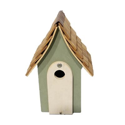 Maison d'oiseaux en bois à motif solide étanche au vent avec décor de jardin peint en couleur personnalisée