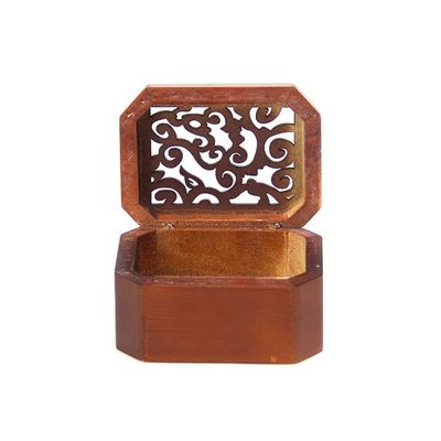 Boîte à musique de bijoux en bois de Noël avec sérigraphie et dessin brûlé