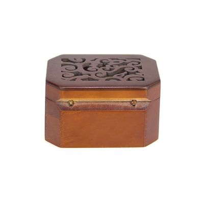 Boîte à musique de bijoux en bois de Noël avec sérigraphie et dessin brûlé