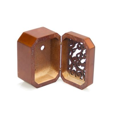 Boîte à musique de bijoux en bois de Noël avec sérigraphie et dessin brûlé