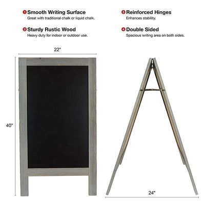Tableau noir pour restaurant café en bois de couleur claire au style mini simple utile