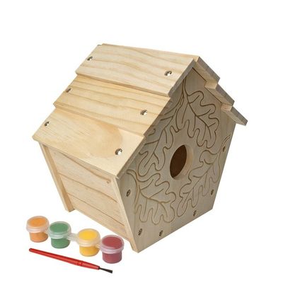 Impression de motifs de bois de cèdre Cages de maison d'oiseaux pour le bricolage et la décoration