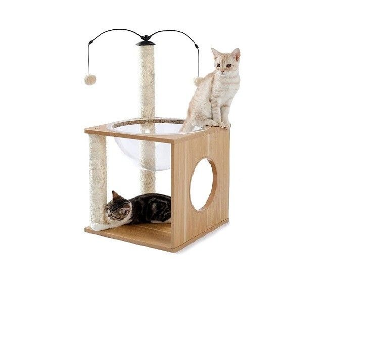 OEM ODM Accepté Elegant Cats Capsule spatiale d'arbre avec nid flottant et boules suspendues