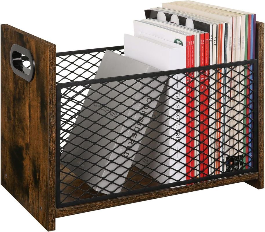Décoration de la maison Bureau verni Panier de rangement pour lettres Livres Journaux