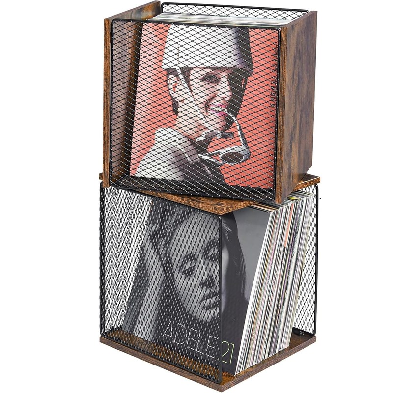 Étagère de disque industriel Meubles de rangement de disques en vinyle au design moderne