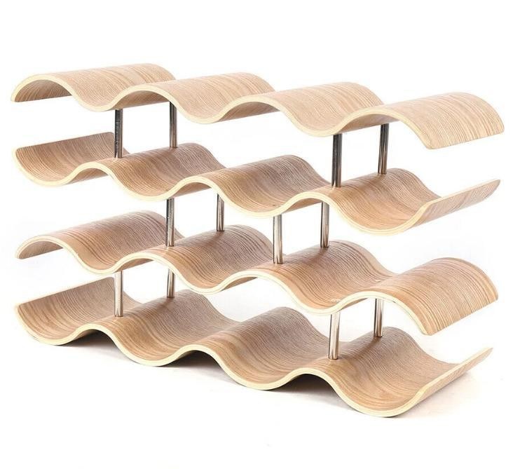 Étagère en bois massif personnalisée à 4 couches pour une installation facile