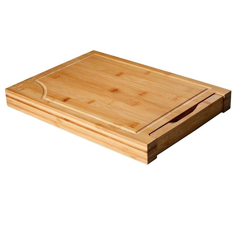 Taille personnalisée Logo Tableau de coupe de bambou professionnel avec des blocs de coupe à échelle et carrés