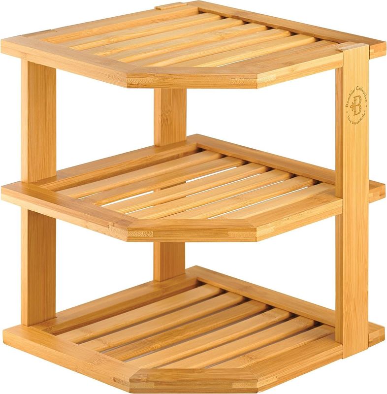 Organiseur d' étagère en bois pour les plateaux de cuisine