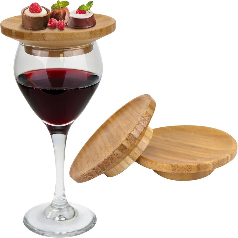Faites ressortir votre fête en bois de bambou verre de vin pour les sous-vêtements de tasse de vin