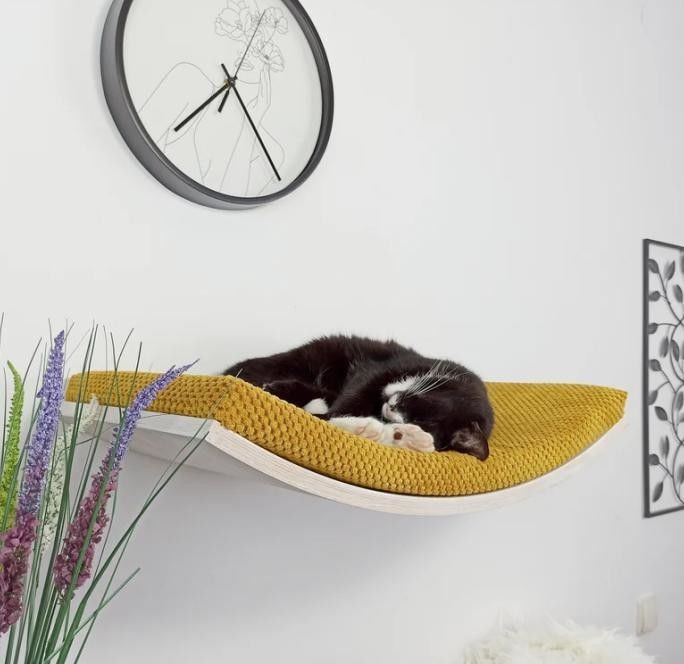 Accueil Meubles étagère de perchoir en bois Lieu de couchage avec oreiller doux pour bébés et enfants