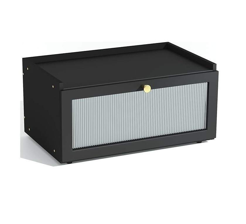 Paquet cadeau 2 couches de pain noir en bambou, boîte à pain en bois