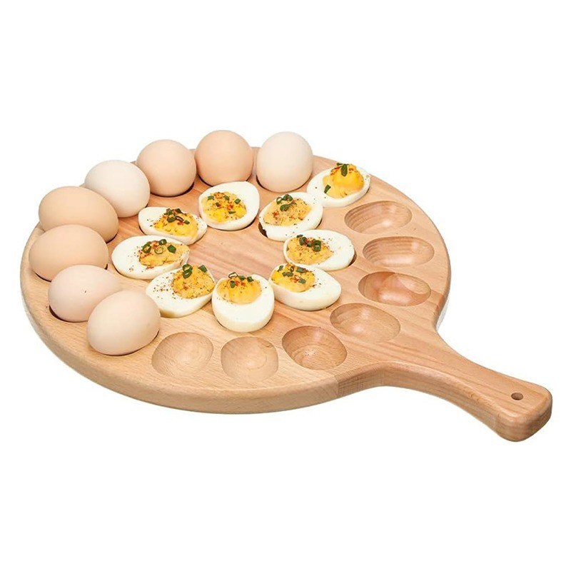 Plateau en bois à 24 trous pour le stockage des ustensiles de cuisine