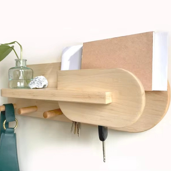 Organiseur d'entrée de salon monté sur le mur et porte-clés personnalisé