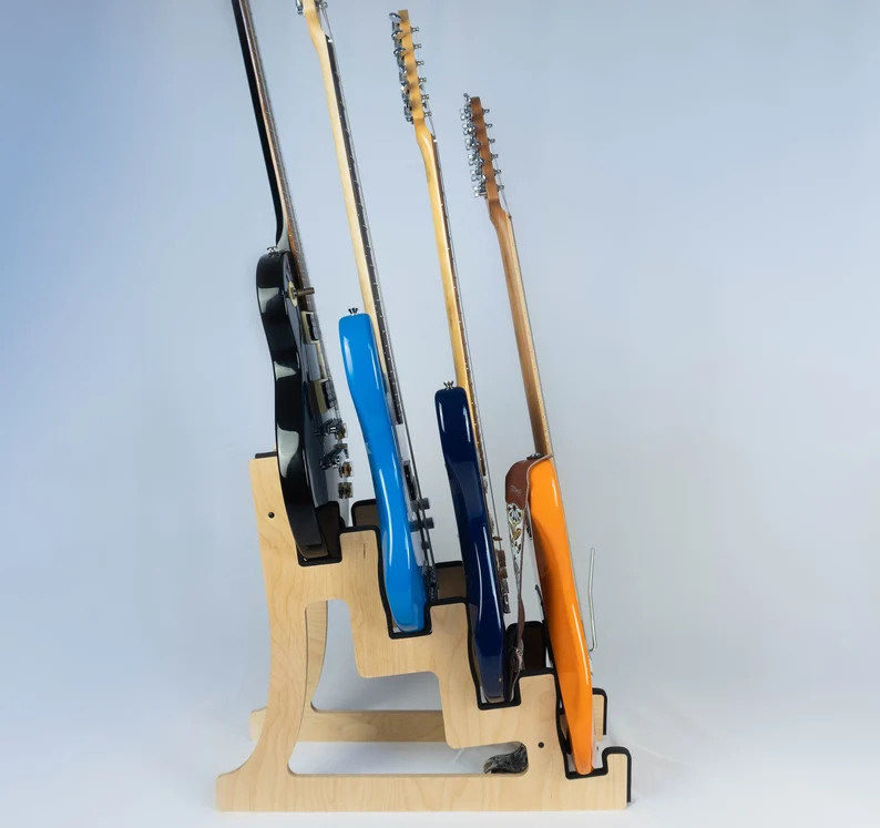 Rack non pliable 4 supporteur de support de guitare Quad Decker pour le brûlage Des guitares de conception finie