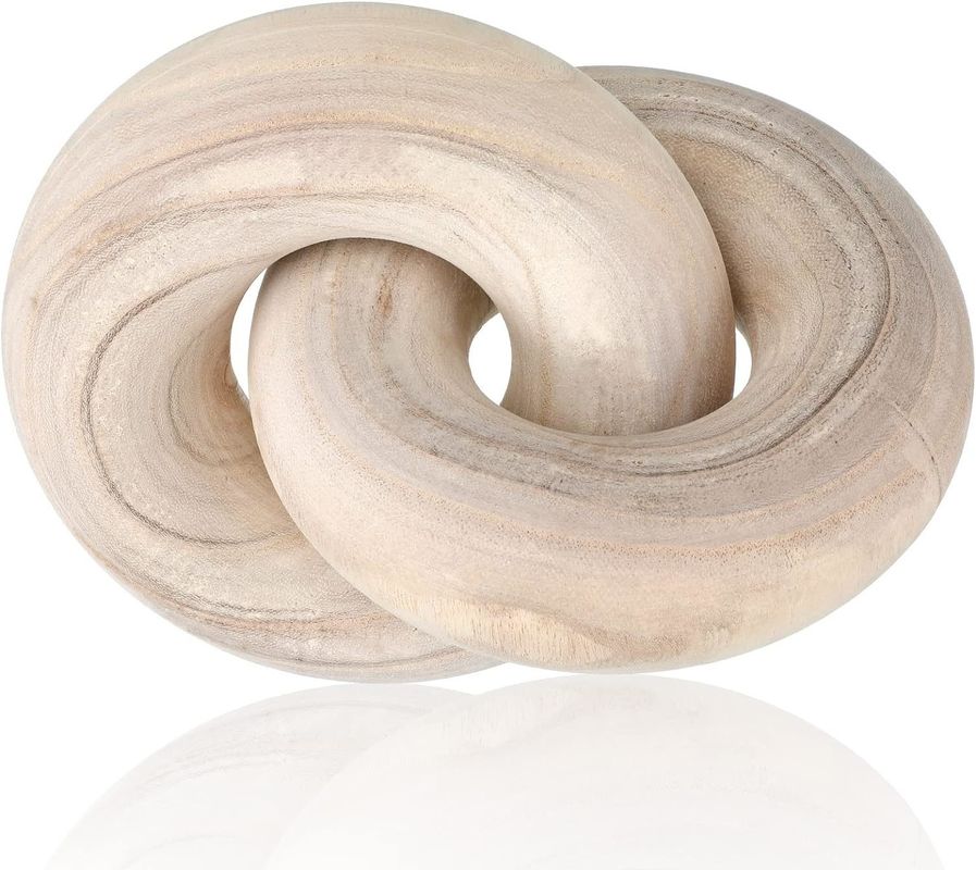 Décoration en bois sculptée à la main en chaîne de style naturel rustique pour la décoration du salon