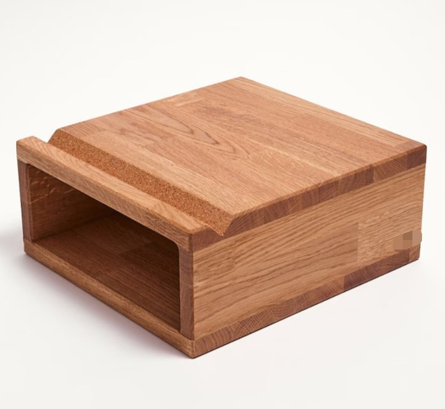 Classification support de vélo monté sur le mur avec conception en bois de chêne fait à la main