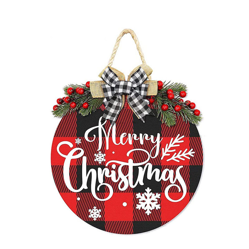 DIY Noël Sublimation suspendu Artisanat en bois Cercles ronds Cadre Panneau mural Décor Blancs