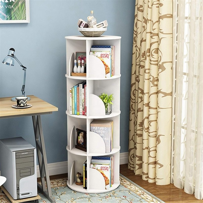 Logos personnalisé Coloré 360 degrés étagère rotative pour le stockage de livres pour enfants