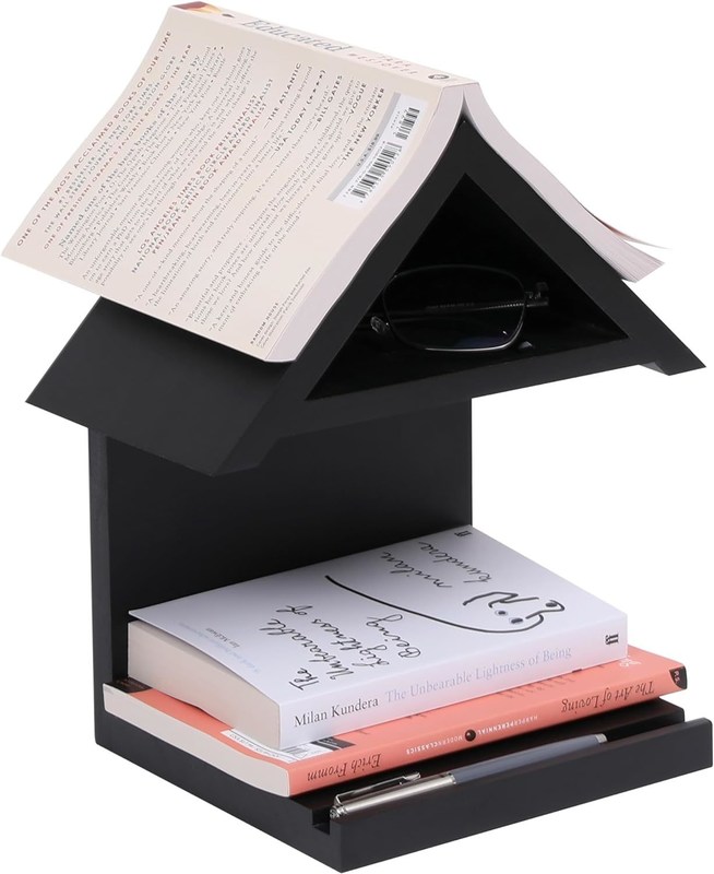 Table de nuit en bois triangulaire repos de livre Un cadeau unique et pratique pour les amoureux du livre