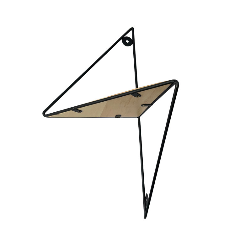 Étagère d'affichage de coin de mur en bois métallique multifonctionnel pour le stockage à domicile