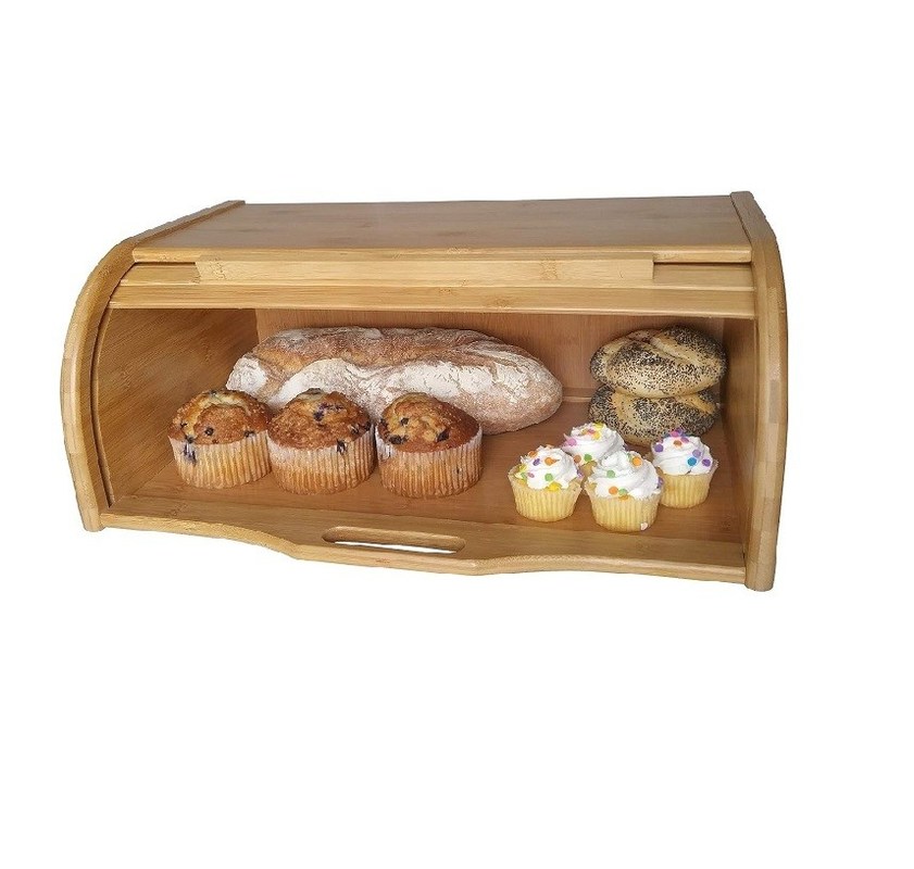 Autres cadeaux artisanaux écologiques en bambou naturel grande boîte en bois boîtes de rangement organisateur de comptoir de cuisine