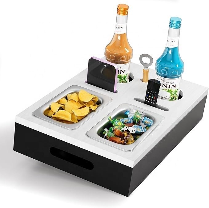 Logo personnalisé Acceptable Populaire Couch Bar Snack Box Sofa Organisateur pour les tables d'appoint