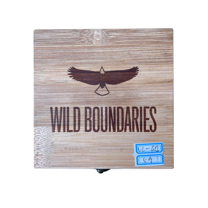 12.8x12.8x4.5cm Promotion Logo gravé sur mesure Boîte cadeau en bambou pour autres objets de cadeau
