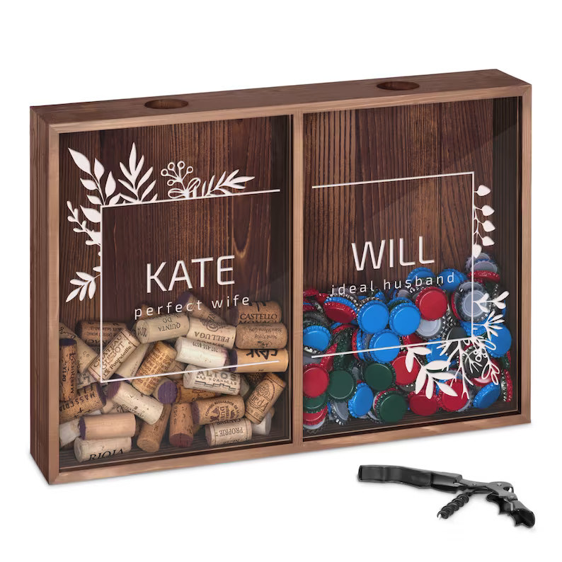 Boîte en bois personnalisée pour anniversaire et cadeau de mariage