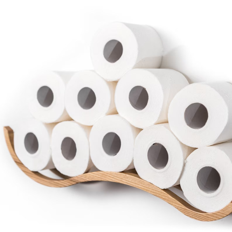 Logo personnalisé Acceptable garde-robe en bois porte-papier toilette étagère pour salle de bain