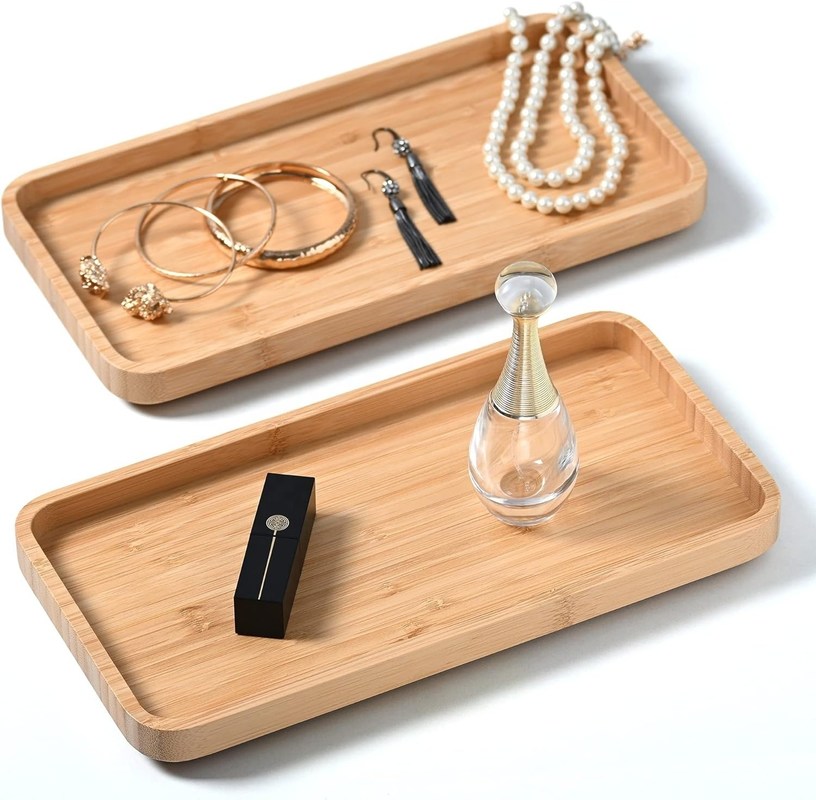 Plateau de service en bambou stackable biologique moderne chaud pour bol de thé