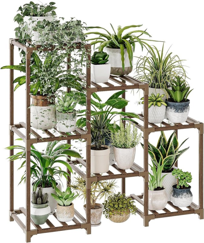 3 niveaux échelle porte-plantes en bois porte-plantes en bois pour salon patio Boho décor à la maison
