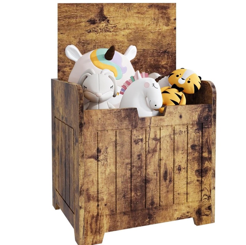 Boîte de rangement d'entrée en bois pour le salon Logo personnalisé Boîte de rangement de jouets acceptable