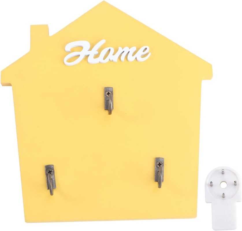 Entrée Porte-poste et porte-clés en bois de couleur naturelle