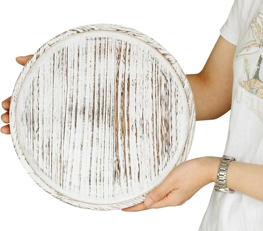 Nombre de niveaux de plateau de table décoratif en bois rustique de 12 pouces unique pour une table à café de ferme