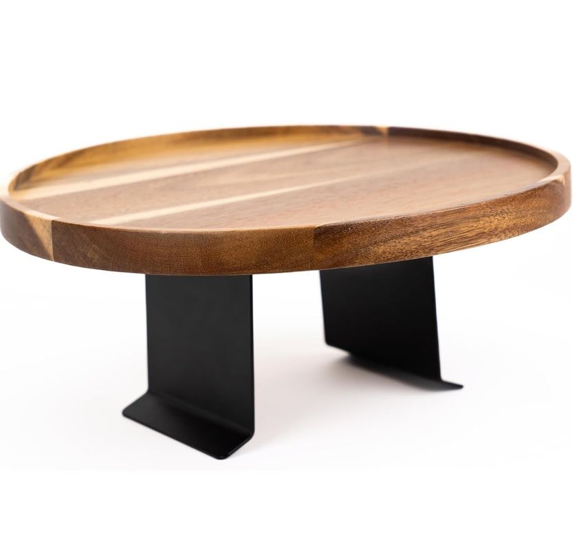 Logo personnalisé plateau de canapé en acacia pour le canapé en bois réglable écologique